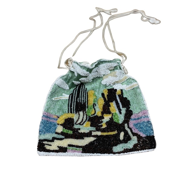 Vintage hand beaded coin purse - Picture 3 of 3